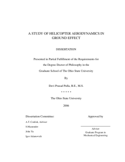a study of helicopter aerodynamics in ground effect