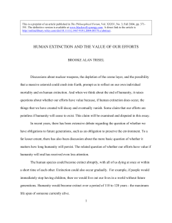 Human Extinction and the Value of Our Efforts