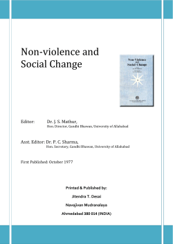 Non-violence and Social Change - M. K. Gandhi