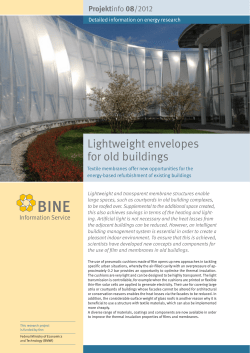 Lightweight envelopes for old buildings