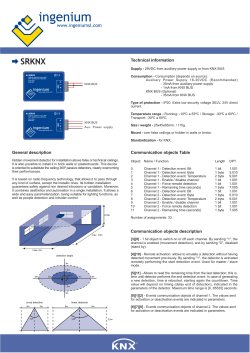 General description Communication objects description Technical