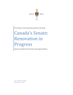 Read full speech here - S&eacute;nateur Peter Harder