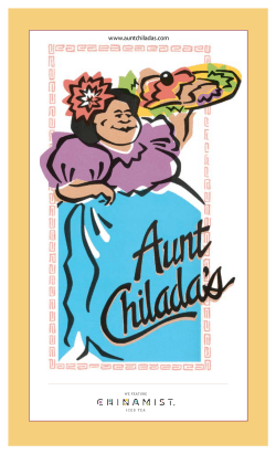 Menu - Aunt Chiladas