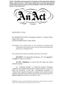 House Bill 12-1266 - Colorado General Assembly