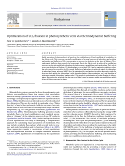 Optimization of CO2 fixation in photosynthetic cells via