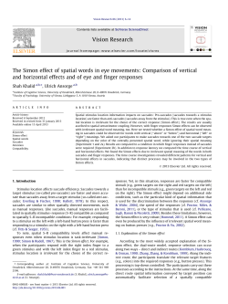 The Simon effect of spatial words in eye movements: Comparison of