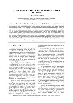 tracking of moving object in wireless sensor