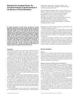 Matching Two Imagined Clocks: the Functional Anatomy of Spatial