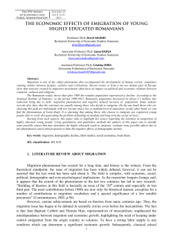 the economic effects of emigration of young highly educated
