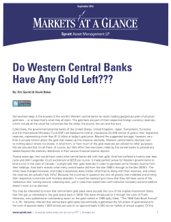 Do Western Central Banks Have Any Gold Left???
