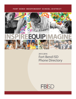 Fort Bend ISD Phone Directory
