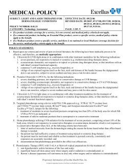 Light and Laser Therapy for Dermatologic Conditions
