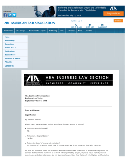 From a distance - American Bar Association