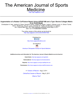 Augmentation of a rotator cuff suture repair using rhPDGF