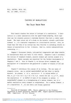 Isotopes of nearlattices - Cambridge University Press