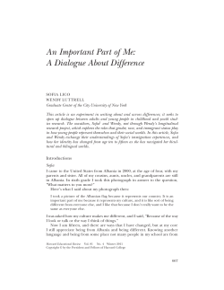 An important part of me: A dialogue about difference