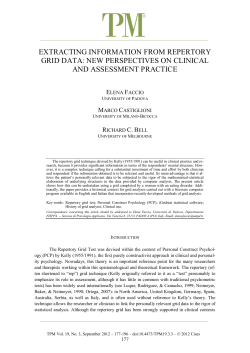 extracting information from repertory grid data - TPM