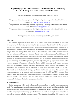 Exploring Spatial Growth Pattern of Settlements in Customary Land