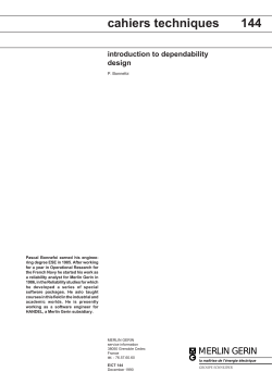 Introduction to dependability design