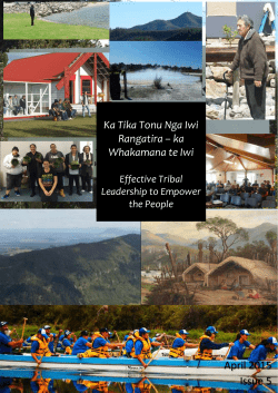 Ka Tika Tonu Nga Iwi Rangatira &ndash; ka Whakamana te Iwi April 2015