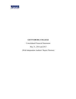GETTYSBURG COLLEGE Consolidated Financial Statements May