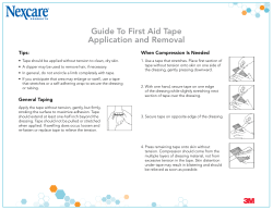Guide To First Aid Tape Application and Removal