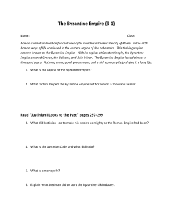 The Byzantine Empire (9-1)