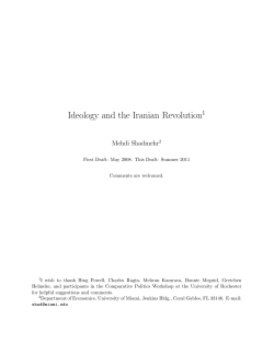 Ideology and the Iranian Revolution (PDF Available)