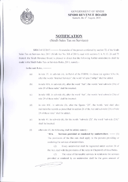notification - Sindh Revenue Board