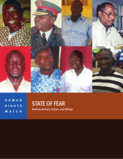 state of fear - Human Rights Watch