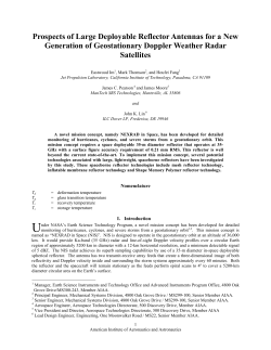 Prospects of Large Deployable Reflector Antennas