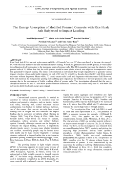 The Energy Absorption of Modified Foamed Concrete with Rice