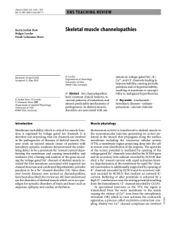 Skeletal muscle channelopathies
