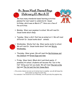 Dr. Seuss Week Themed Days (February 27