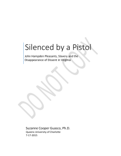 Silenced by a Pistol - Society for Historians of the Early American