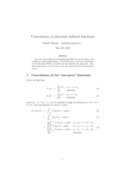 Convolution of piecewise defined functions