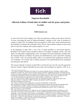 Nagorno-Karabakh: Affected civilians of both sides of