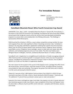 Camelback Mountain Resort Wins Fourth Conversion Cup Award