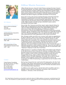 Gillian Martin Sorensen - UChicago Educator Outreach