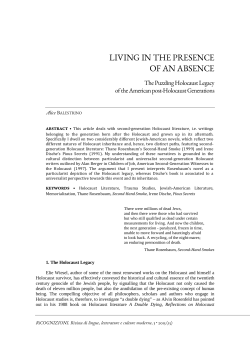 LIVING IN THE PRESENCE OF AN ABSENCE