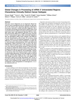 Global Changes in Processing of mRNA 3
