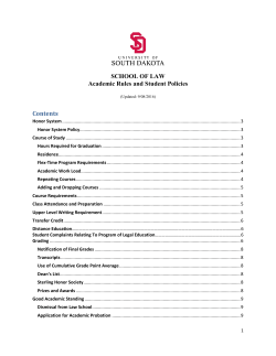 Academic Rules and Student Policies