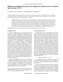 Diffusion and Binding Properties Investigated by
