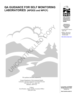DEQ09-LAB-0071-QAG - Oregon Department of Environmental Quality