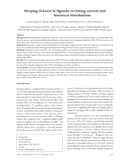 Sleeping Sickness in Uganda: Revisiting Current and Historical