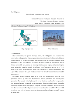 The Philippines Leyte-Bohol Interconnection Project External