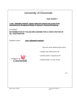Determination of Fouling Mechanisms for Ultrafiltration of Oily