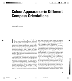 Colour Appearance in Different Compass Orientations