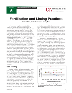 Fertilization and Liming Practices