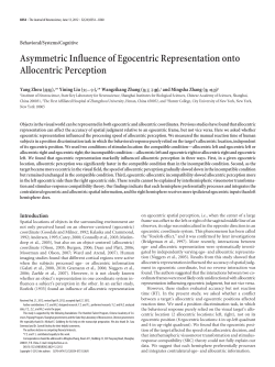 Asymmetric Influence of Egocentric Representation onto Allocentric